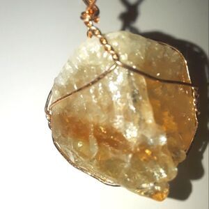 Hand crafted crystal pendant necklace